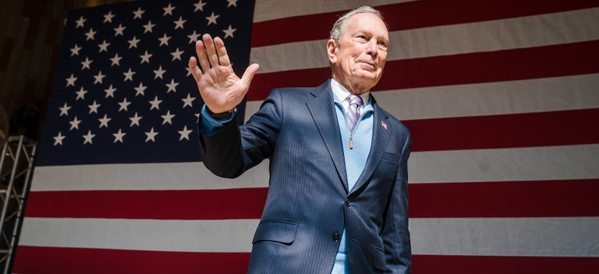Bloomberg at a campaign event in February.
