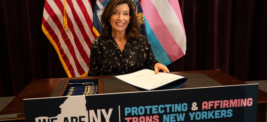 Gov. Kathy Hochul signs the START Act into law.