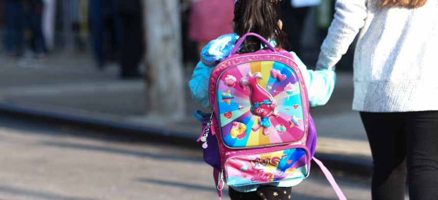 Pre-K students return to school at the Mosaic Pre-K Center in Queens in September.