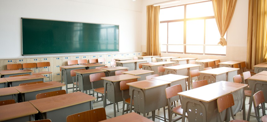 An empty classroom