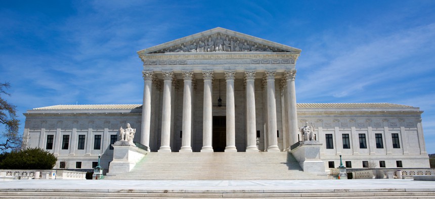 Exterior shot of the U.S. Supreme Court in Washington, D.C.