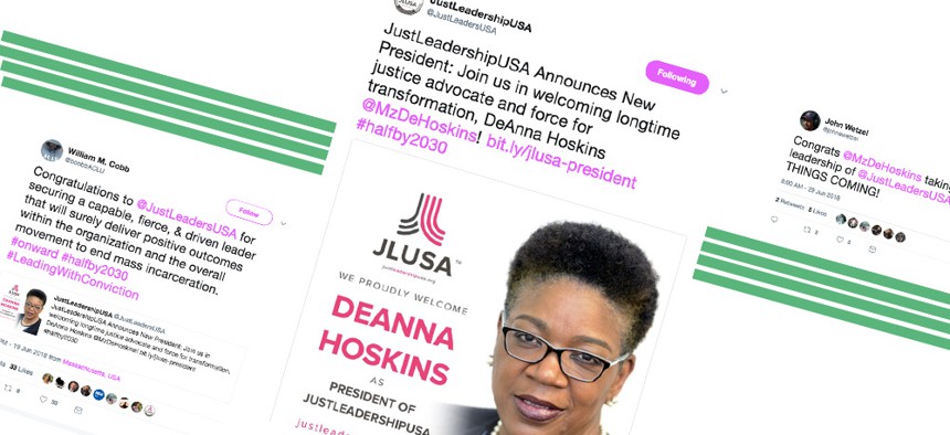 DeAnna Hoskins is going to take over the presidency at the New York City-based JustLeadershipUSA on July 15