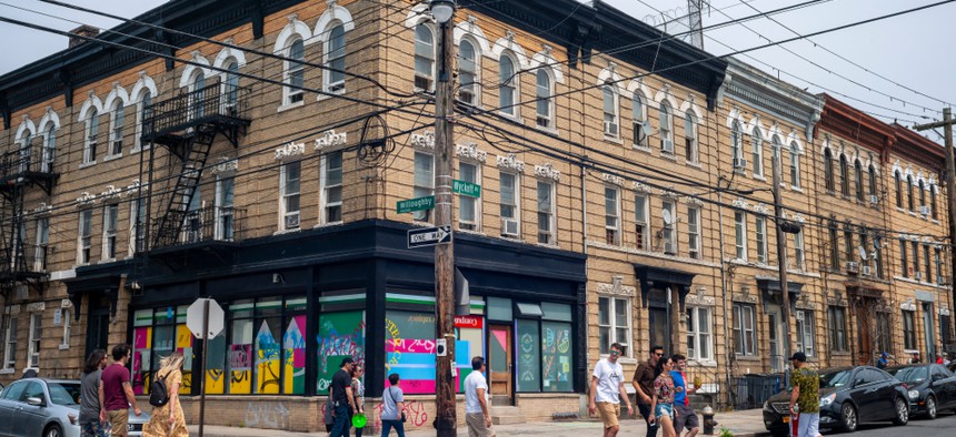 Exterior shots of buildings in Bushwick, Brooklyn