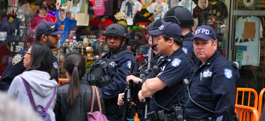 NYPD officers on street