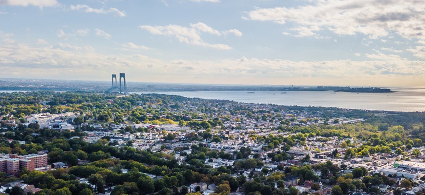 Aerial view of Staten Island