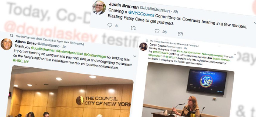 Tweets of Nov. 15 NYC Council meeting on contracts
