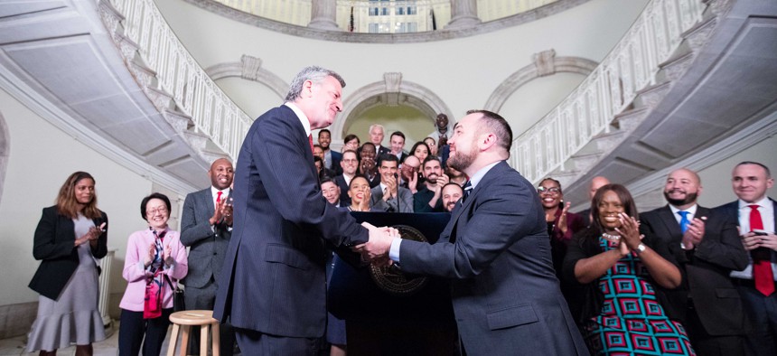 New York City Mayor Bill de Blasio and City Council Speaker Corey Johnson announced a budget deal on June 11 for the upcoming fiscal year that did not address outstanding concerns about city contracts with nonprofits
