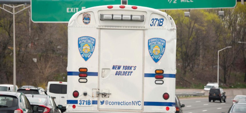 A New York City Corrections bus.