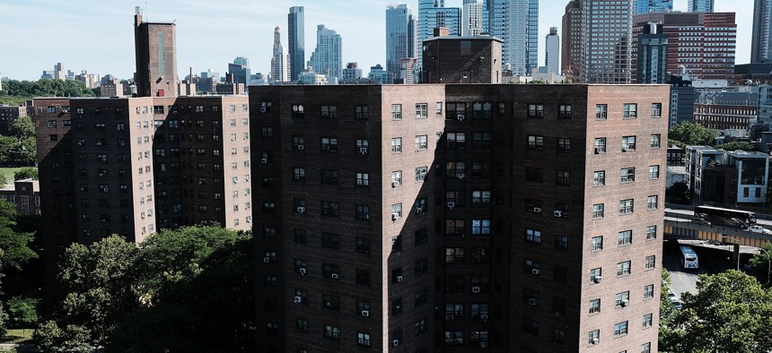 New York City Housing Authority buildings in Brooklyn.