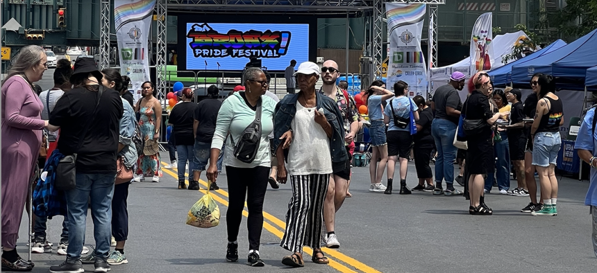 Attendees at the 2023 Bronx Pride Festival