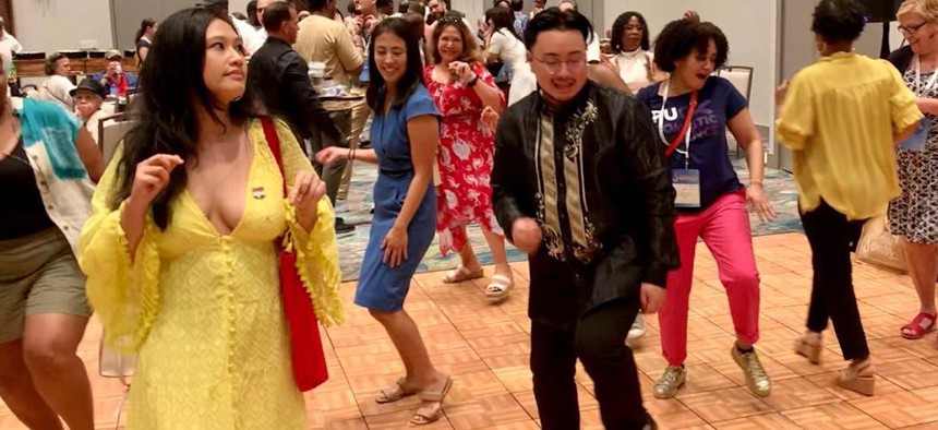 Attendees at the Chinese-American Planning Council’s reception at this year’s Somos conference in San Juan, Puerto Rico. 