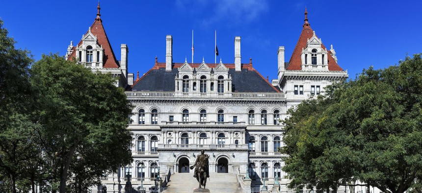 The New York state Capitol building in Albany