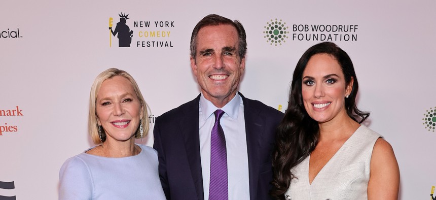  Lee Woodruff, Bob Woodruff and Anne Marie Dougherty attend the 16th Annual Stand Up For Heroes at David Geffen Hall on November 07, 2022 in New York City. 