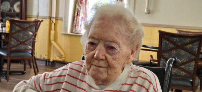 Ruth Borkoski, 97, insists “I intend to stay here, I’m not going to leave,” about the possibility of having to move out of the Vassar-Warner Home in Poughkeepsie, if the nonprofit senior living facility is forced to close by Oct. 31. 