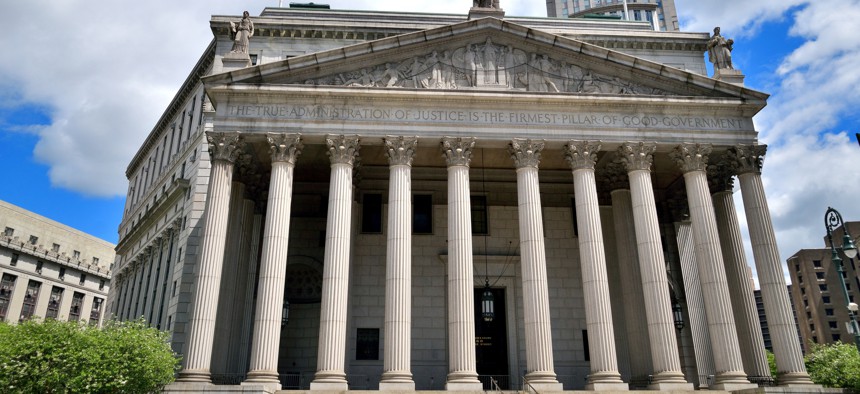 The New York State Supreme Court in Lower Manhattan.