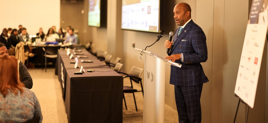 Michael Garner, New York City’s citywide chief business diversity officer, talked about improvements the city has made to its MWBE administration.