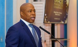 Mayor Eric Adams speaks at the 2024 Gracie Mansion Conservancy Gala on Monday.