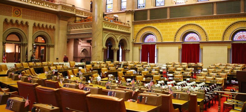 The Assembly chamber in the state Capitol in Albany.